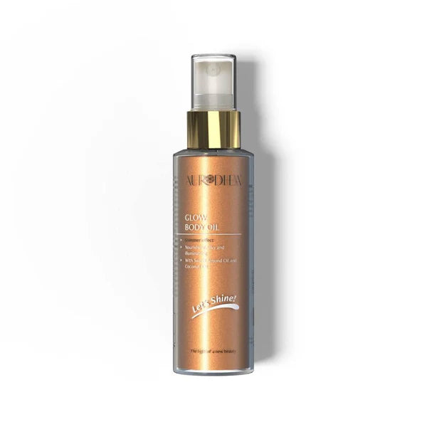 Aurodhea Glow Body Oil - 100 ml | Enrichi en huile d'Amande douce et huile de Noix de Coco