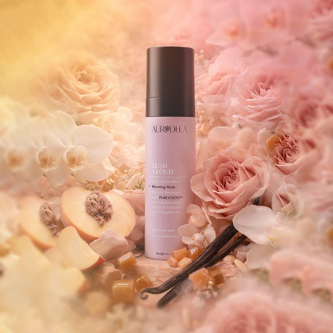 Aurodhea LUSH CLOUD « Blooming Musk » - Brume Parfumée Cheveux | Avec le complexe exclusif PUREYOUTH™