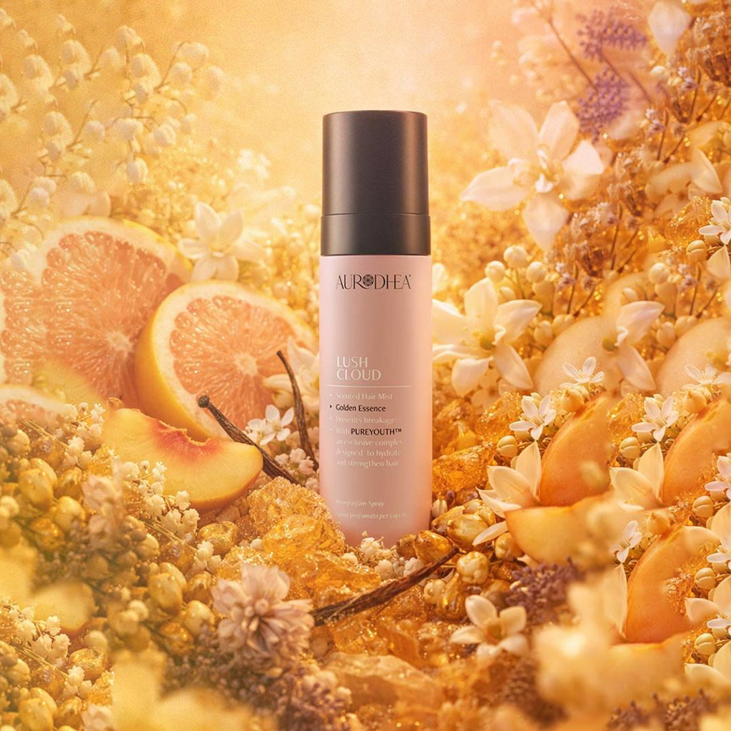 Aurodhea LUSH CLOUD « Golden Essence » - Brume Parfumée Cheveux | Avec le complexe exclusif PUREYOUTH™